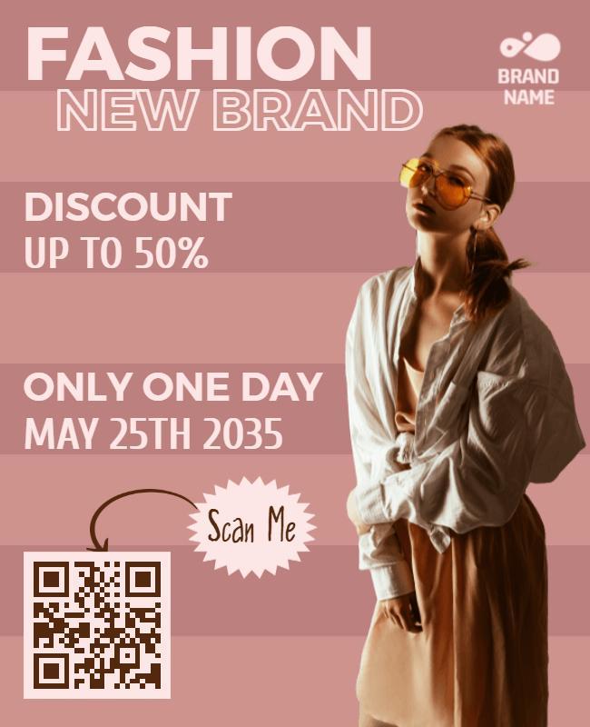 Fashion Brand Discount Event Flyer Template