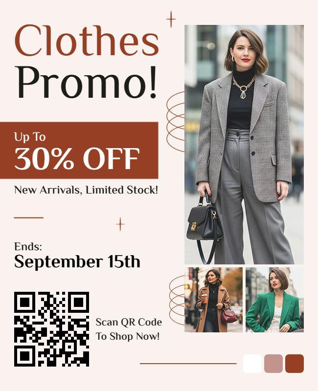 Fashion Clothes Discount Promotion Flyer Template