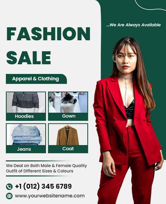 Fashion Clothing Sale Event Flyer Template