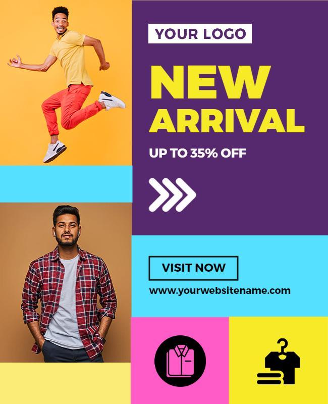 Colorful Modern Fashion Sale Announcement Flyer Template