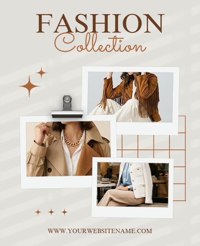 Fashion Collection Photo Collage Poster Template