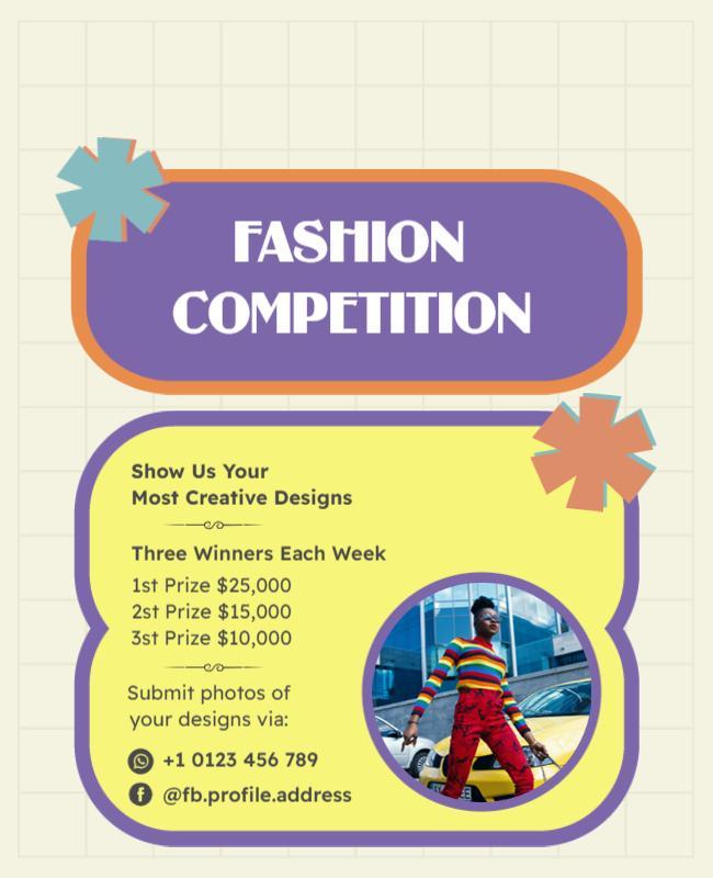 Fashion Design Competition Flyer Template