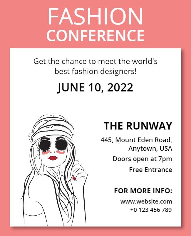 Fashion Designer Conference Event Flyer Template