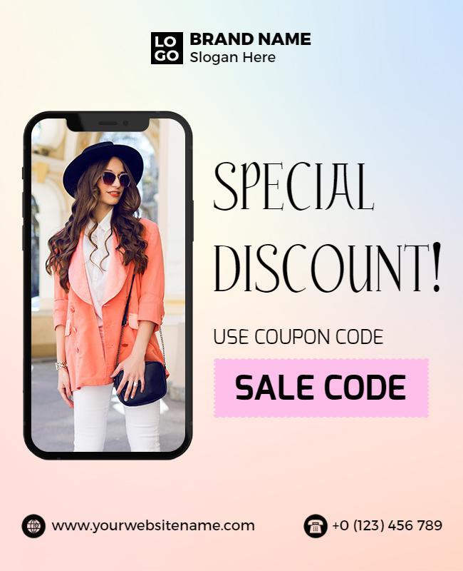 Chic Pink Fashion Sale Announcement Flyer Template