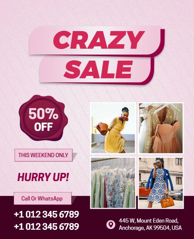 Fashion Discount Sale Event Flyer Template