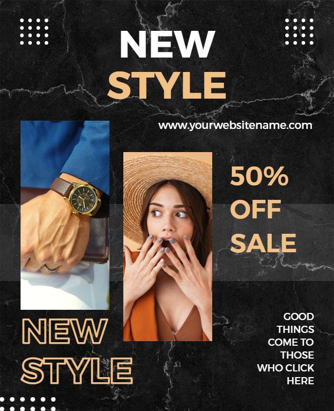 Fashion Discount Sale Promotional Flyer Template