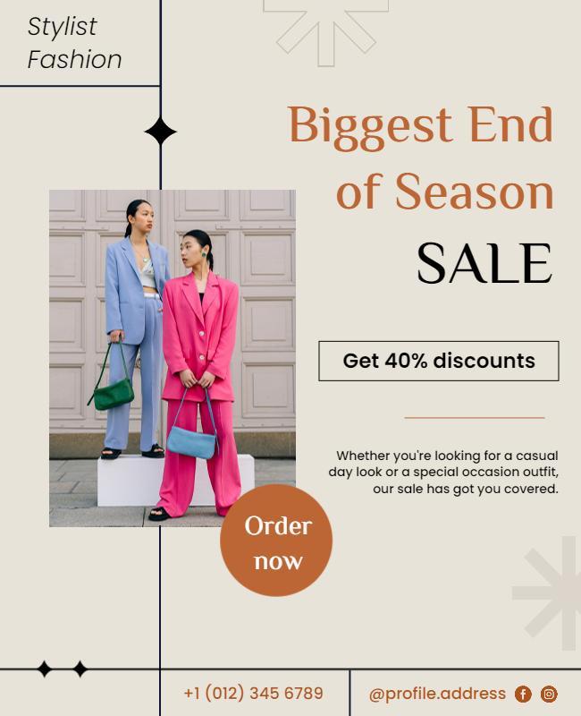 Fashion End Of Season Sale Flyer Template