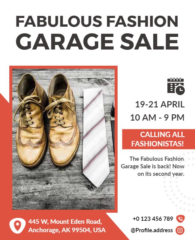 Fashion Garage Sale Event Flyer Template