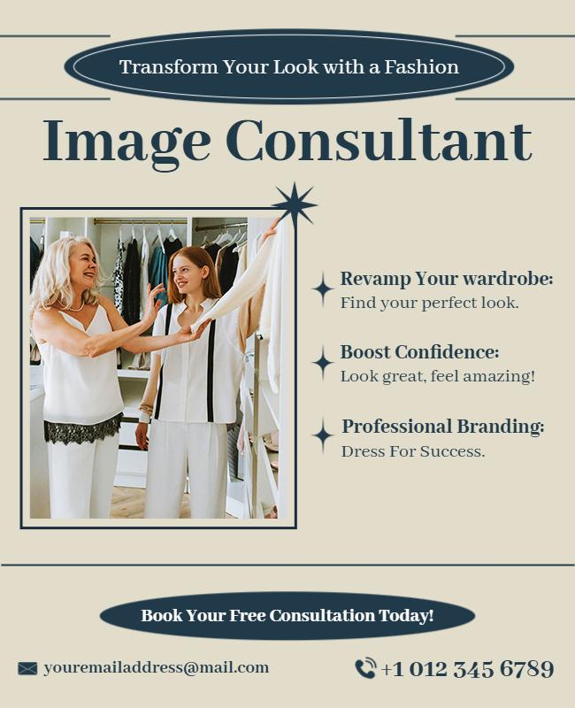 Fashion Image Consultant Service Promotion Flyer Template