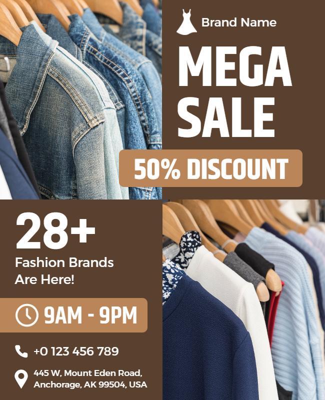 Fashion Mega Sale Discount Flyer Template