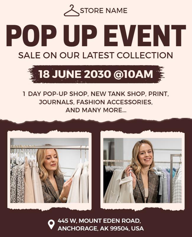 Fashion Pop Up Event Sale Flyer Template