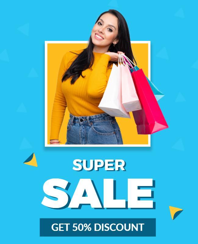 Fashion Retail Super Sale Flyer Template