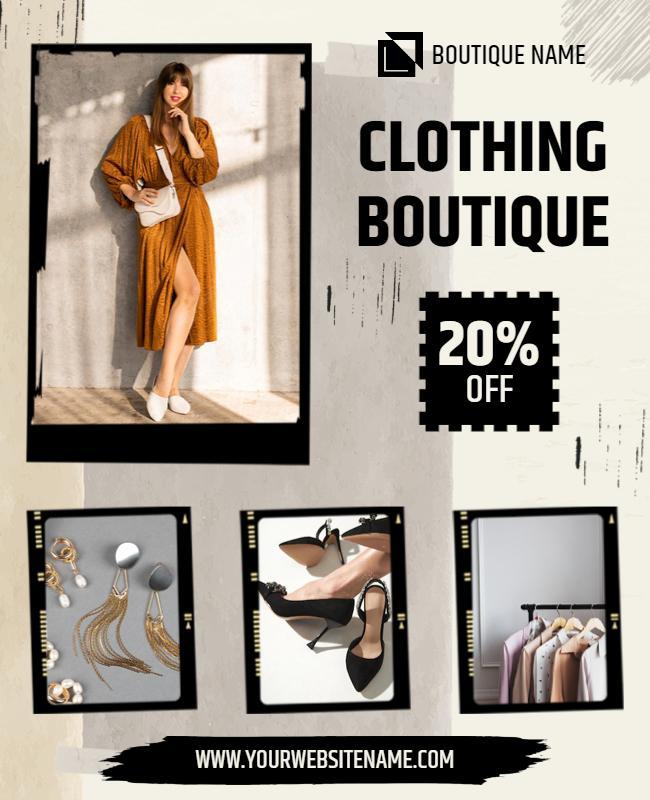 Fashion Sale Clothing Boutique Flyer Template