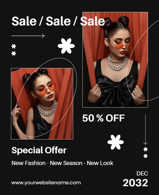 Fashion Sale Discount Event Flyer Template