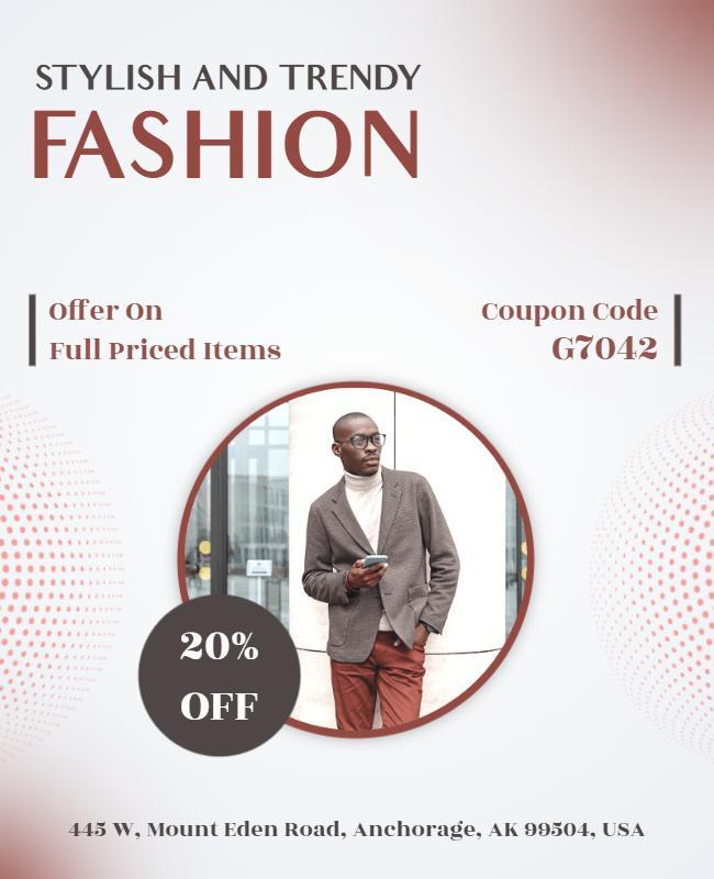 Chic Neutral Fashion Discount Offer Flyer Template