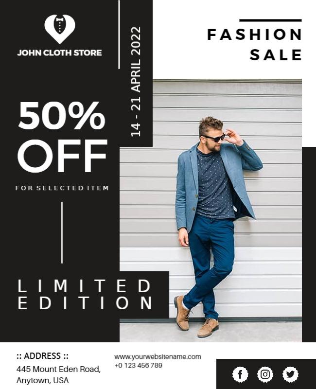 Fashion Sale Discount Offer Flyer Template