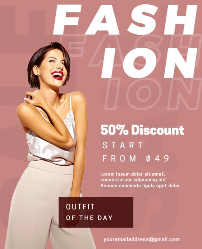 Fashion Sale Discount Promotion Flyer Template