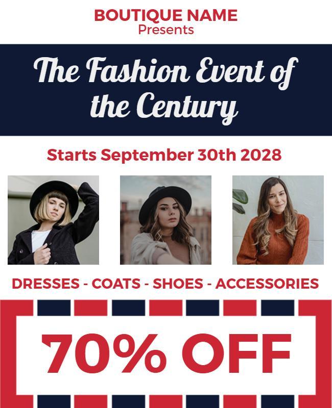 Fashion Sale Event Discount Flyer Template