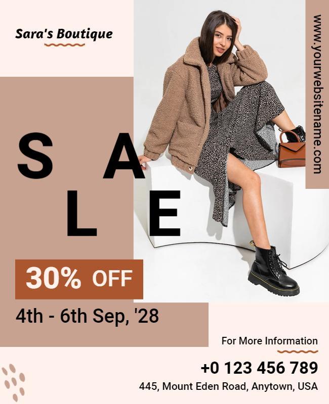 Fashion Sale Promotion Event Flyer Template