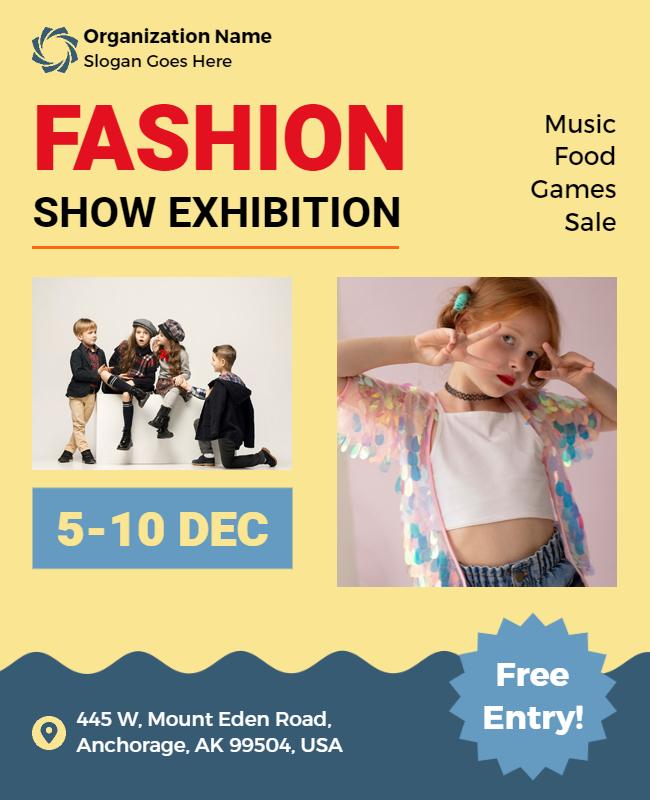 Fashion Show Exhibition with Entertainment Flyer Template