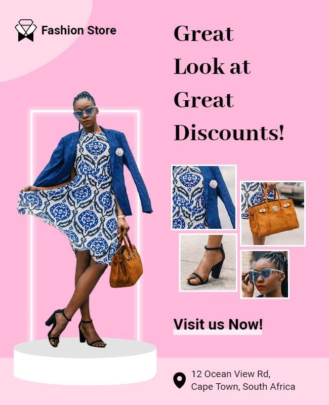 Fashion Store Discount Promotion Flyer Template