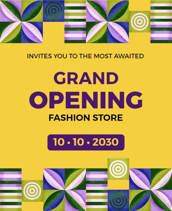 Fashion Store Grand Opening Event Flyer Template