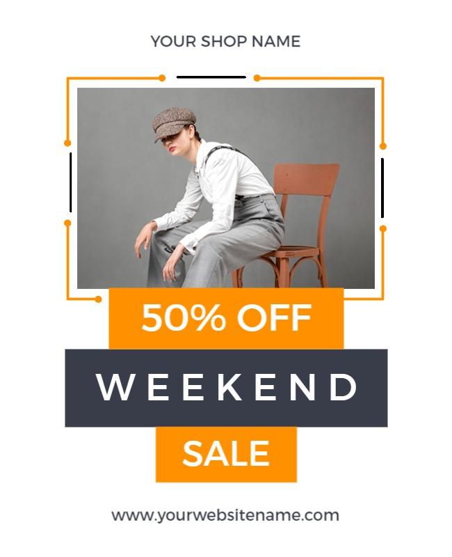 Fashion Store Weekend Sale Flyer Template