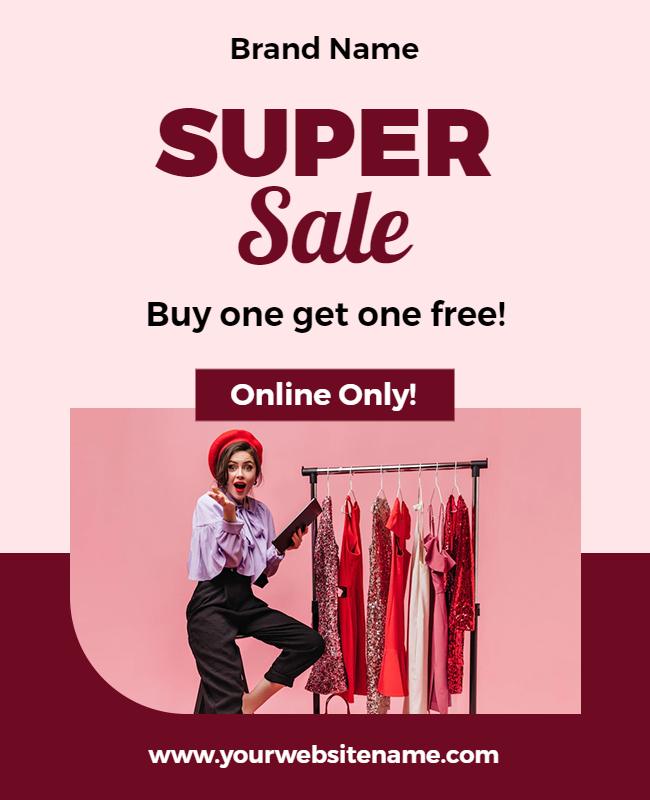 Fashion Super Sale Promotional Flyer Template