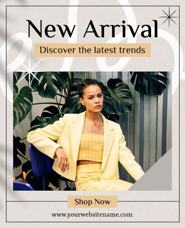 Fashion Trends New Arrival Promotional Flyer Template