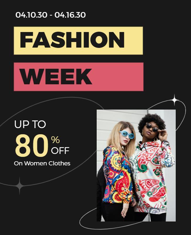 Fashion Week Event Promotional Flyer Template