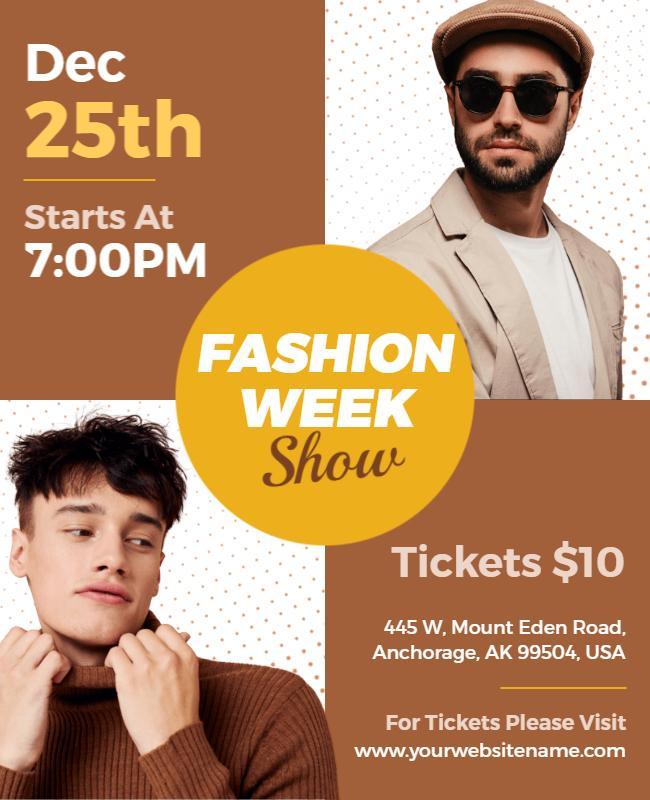 Fashion Week Show Event Flyer Template