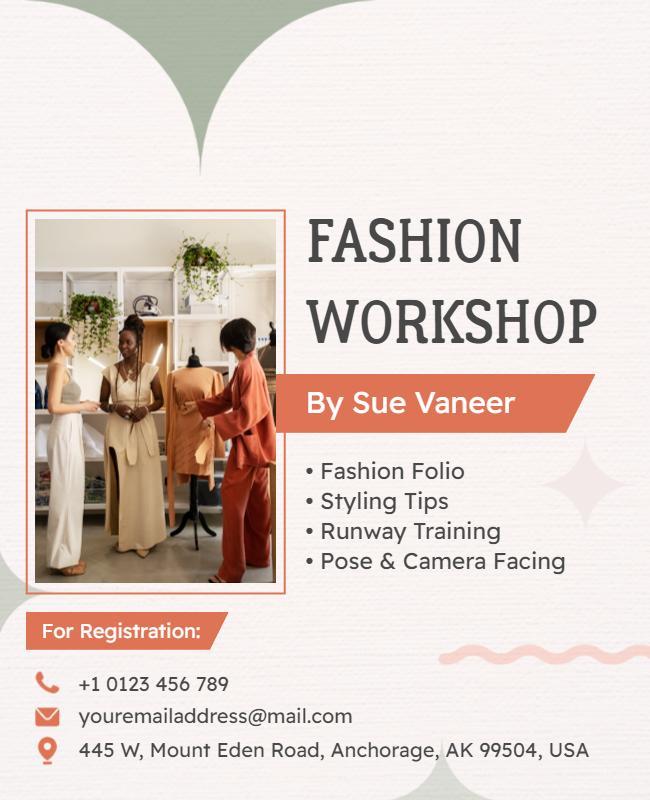 Fashion Workshop Event Flyer Template