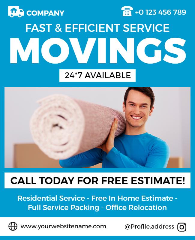 Fast and Efficient Moving Service Flyer Template