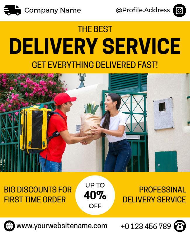 Fast and Reliable Delivery Service Flyer Template