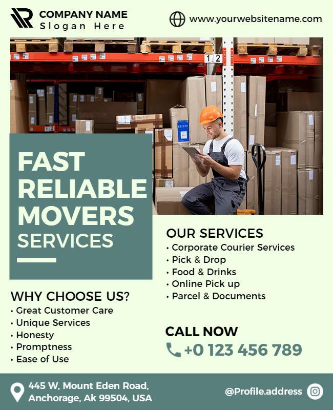 Fast and Reliable Moving Services Flyer Template