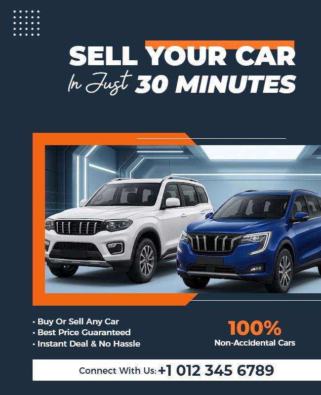 Fast Car Selling Service Poster Template