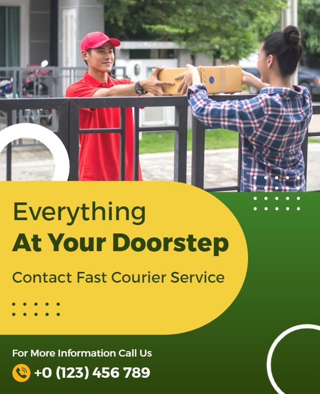 Fast Courier Home Delivery Service Flyer Template