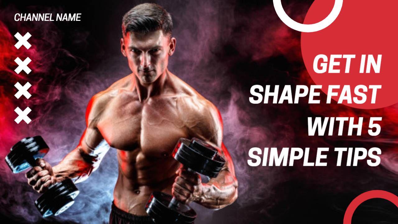 Fast Fitness Tips Workout Routine YouTube Thumbnail Template