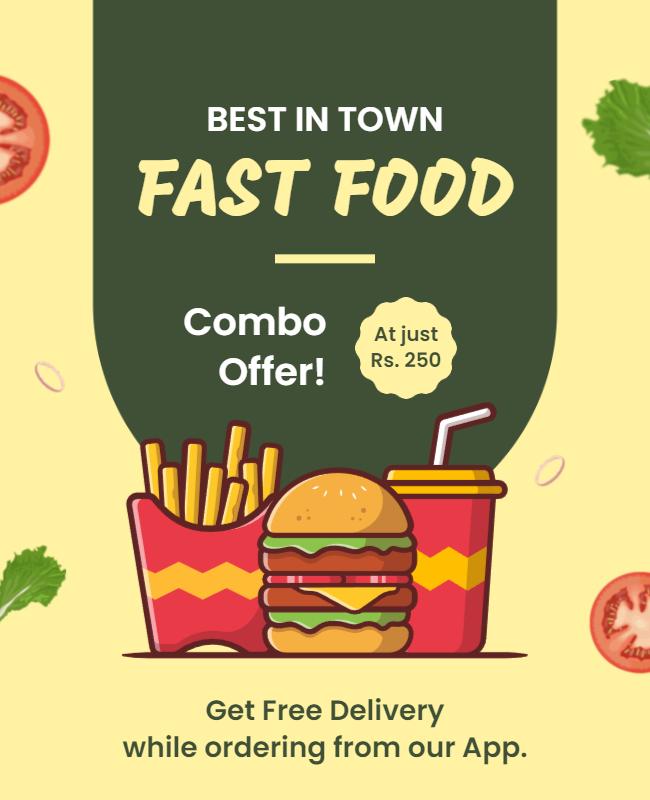 Fast Food Combo Offer Flyer Template