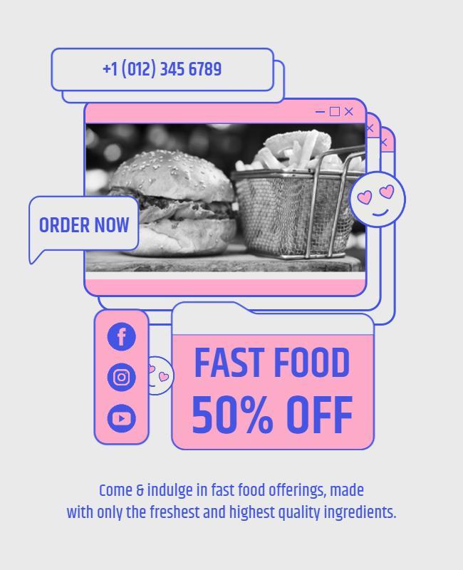 Fast Food Discount Promotion Flyer Template