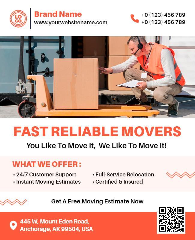 Fast Reliable Movers Service Flyer Template