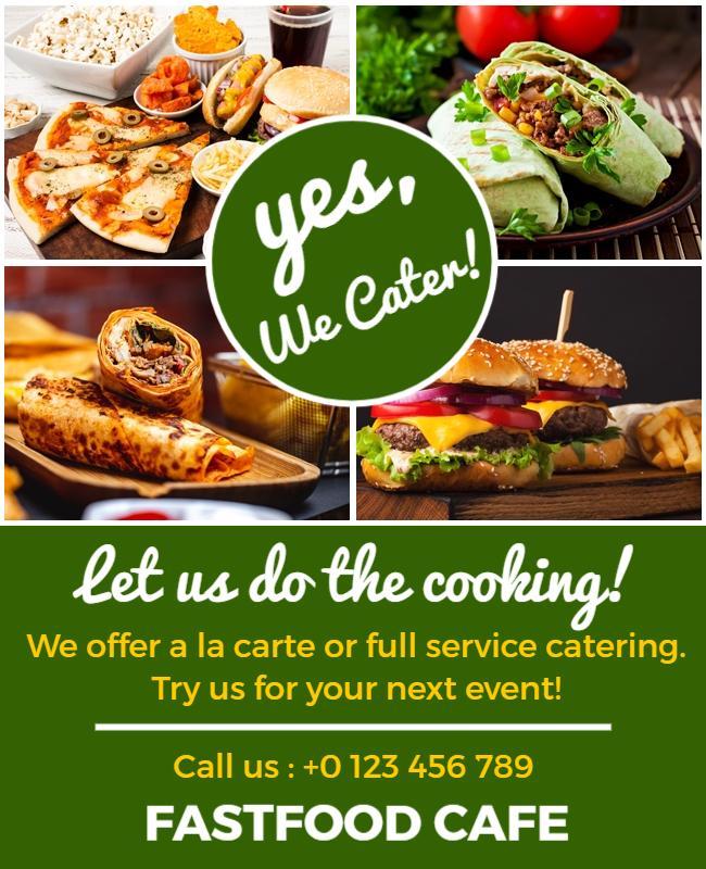 Fastfood Cafe Catering Flyer Template