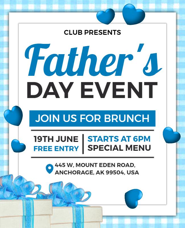 Fathers Day Brunch Event Flyer Template