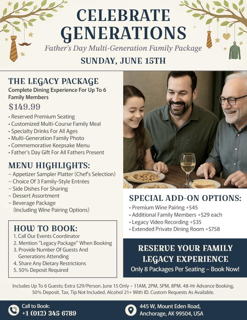 Father's Day Family Package Flyer Template