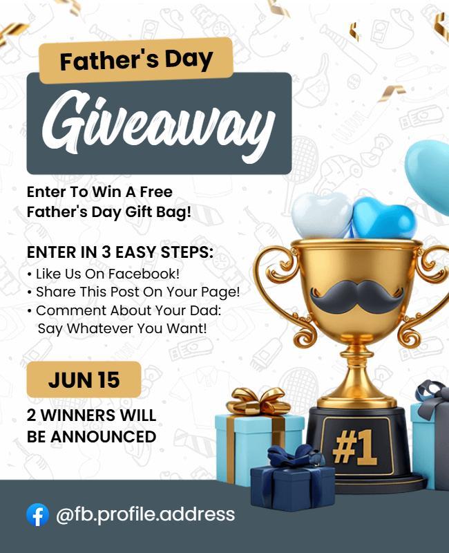 Father's Day Giveaway Event Flyer Template