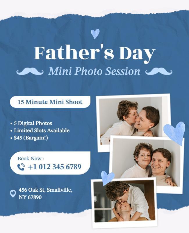 Fathers Day Mini Photo Session Flyer Template