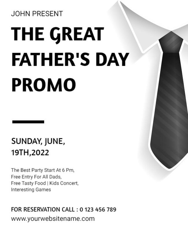 Fathers Day Promotion Event Flyer Template