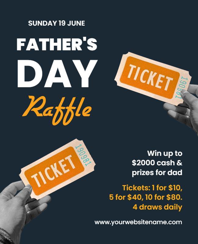 Fathers Day Raffle Flyer Template