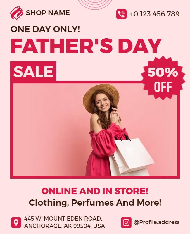 Fathers Day Retail Sale Flyer Template