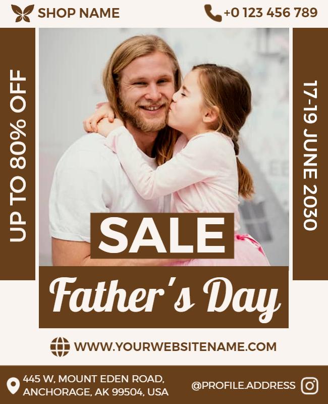 Fathers Day Sale Event Flyer Template